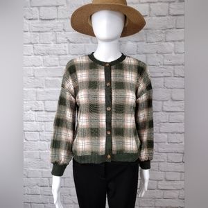 Nordstrom Love Fire Plaid Cardigan